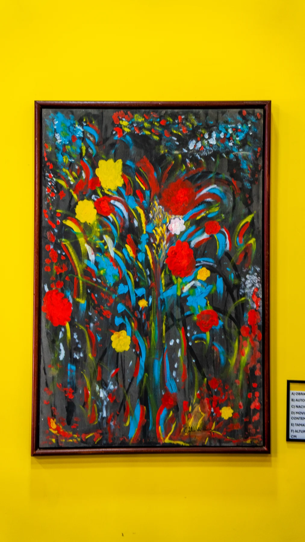 Quadro de flores coloridas